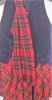 Adult Female Costumes to Hire - Tartan Skirt, scarf & navy waistcoat-3pce